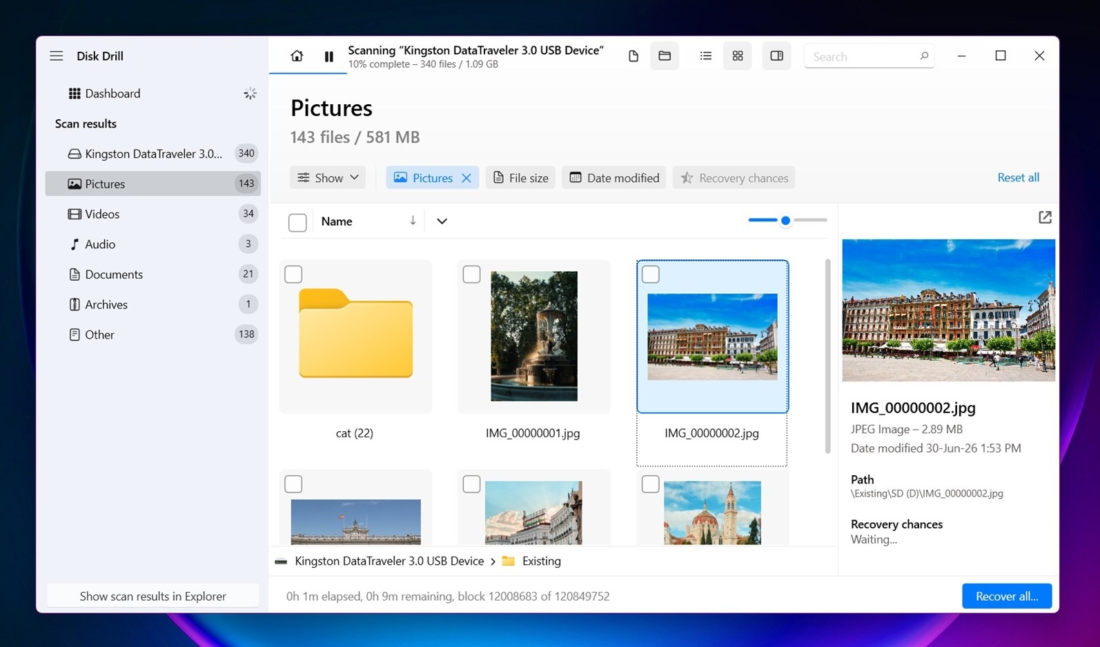 All deleted files